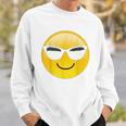 Emoji Cool Shades Smiley Face Sunglasses Confident Awesome Sweatshirt Gifts for Him