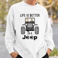 Shiba Inu Life Is Better In A Jeep Sweatshirt Gifts for Him