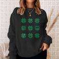 Clover Emojis St Patricks Day Emoticons Boys Girls Kids Sweatshirt Gifts for Her