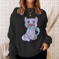 Creepy Kawaii Anime Cat Horror Pastel Goth Sweatshirt Gifts for Her