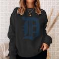 Detroit Baseball D | Vintage Michigan Bengal Tiger Retro Pullover Hoodie Sweatshirt Gifts for Her