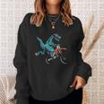 Funny Dino On Bike Trex Lover Rider Motorcycle Sweatshirt Gifts for Her