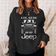 A Girl Her Dog And Her Jeep Sweatshirt Gifts for Her