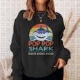 Pop Pop Shark Doo Doo Doo Vintage Matching Family Sweatshirt Gifts for Her