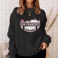 San Francisco Football Vintage Sf Cali Retro Gameday Sweatshirt Gifts for Her