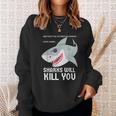 Sharks Will Kill You Funny Fun Emoji Stuff Gift Sweatshirt Gifts for Her