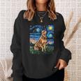 Starry Night Cattle Dog Colorful Sweatshirt Gifts for Her