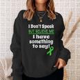 Verbal Awareness Cerebral Palsy Brain Damage Awareness Sweatshirt Gifts for Her