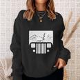 White Adventuring Yj Jeep Sweatshirt Gifts for Her