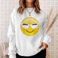 Emoji Cool Shades Smiley Face Sunglasses Confident Awesome Sweatshirt Gifts for Her