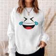 Emojis Costume Crying Laughing Emoticon Tears Sweatshirt Gifts for Her