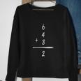 Baseball Math 6 4 3 2 Double Play Cute Softball Game Sweatshirt Gifts for Old Women