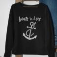 Boats N Hoes Funny Nautical Comedy Lake Ocean Sweatshirt Gifts for Old Women