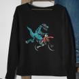 Funny Dino On Bike Trex Lover Rider Motorcycle Sweatshirt Gifts for Old Women