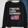 Funny Political Social Distancing Socialist Sweatshirt Gifts for Old Women