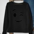 Halloween Emojis Costume Winking Face Wink Emoticon Sweatshirt Gifts for Old Women