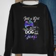 Just A Girl In Love With Her Dog And Her Heart For Jeep Sweatshirt Gifts for Old Women