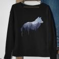 Lone Wolf Survives The Mountain Silhouette Art Sweatshirt Gifts for Old Women