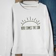 Here Comes The Sun Summer Beach Sunshine Graphic Sweatshirt Gifts for Old Women