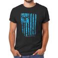 Country Life Outfitters Blue Camo American Flag Black Men T-Shirt