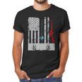 Fishing Rod Hunting Rifle American Flag T-Shirt Men T-Shirt