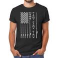 Here Fishy American Flag Men T-Shirt