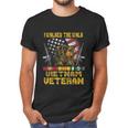 Funny Vietnam Veteran With Us Flag Gift With Combat Boots Patriotic Gift Men T-Shirt