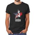 Half Canadian American Useh Canada Usa Flag United States Men T-Shirt