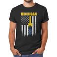 Official Michigan Michigan Wolverines Detroit Tigers American Flag Shirt Men T-Shirt