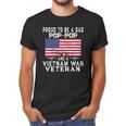 Mens Proud Dad Pop-Pop Vietnam War Veteran - Retro Us Flag Grandpa Men T-Shirt