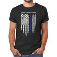 Sr Thin Blue Line Usa Protect Police Flag Army American Men T-Shirt