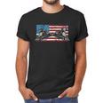 Steam Locomotive Train American Flag Men T-Shirt