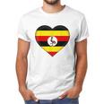 I Love Uganda Ugandan Flag Heart Men T-Shirt