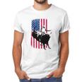 Rodeo Bull Rider Patriotic American Flag Men T-Shirt