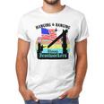 Union Ironworkers Hanging & Banging American Flag Men T-Shirt