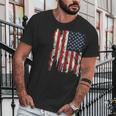 Adult Patriots American Distressed Flag Men T-Shirt