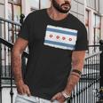 Bullet Hole Chicago Flag T-Shirts Men T-Shirt