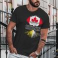 Canadian Grown With Vatican Citizen Roots Canada Vatican City Flag Tree Men T-Shirt