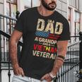 Dad Grandpa Husband Us Flag Vietnam Veteran Father Day Men T-Shirt