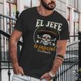 El Jefe Grilling Stand Back Funny Mexican Dad Playera Men T-Shirt