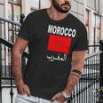 Flag Morocco T-Shirt Cool Moroccan Flag Unisex Top Tee Men T-Shirt