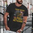 Funny Vietnam Veteran With Us Flag Gift With Combat Boots Patriotic Gift Men T-Shirt