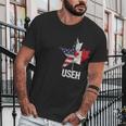 Half Canadian American Useh Canada Usa Flag United States Men T-Shirt