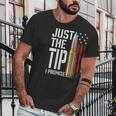 Just The Tip I Promise Bullet American Flag Gun Lover Back Graphic Design Printed Casual Daily Basic Men T-Shirt