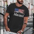 Maverick 302 Vintage American Flag Usa Muscle Car Men T-Shirt