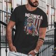 Meowica Cat Mullet American Flag Men T-Shirt