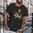 Persian Flag Iranian Lion Sun And Crown Men T-Shirt