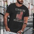 Pro Workers American Union Strong Pledge Allegiance To Flag Men T-Shirt