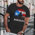 Puerto Rican Flag Taino Sun Boriken Borinquen Borikua Taino Men T-Shirt