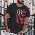 Usa National Flag With Soccer Ball Distressed Gift Men T-Shirt